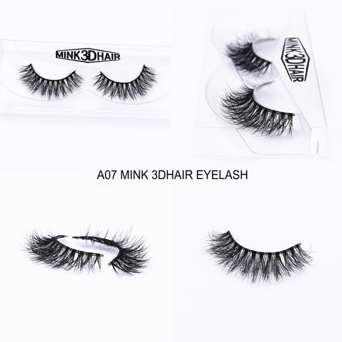 3D Mink Eye Lashes A07 Black