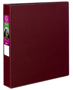 Avery® Durable Binder, 1-1/2" Rings, 375-Sheet-Burgundy (27352)
