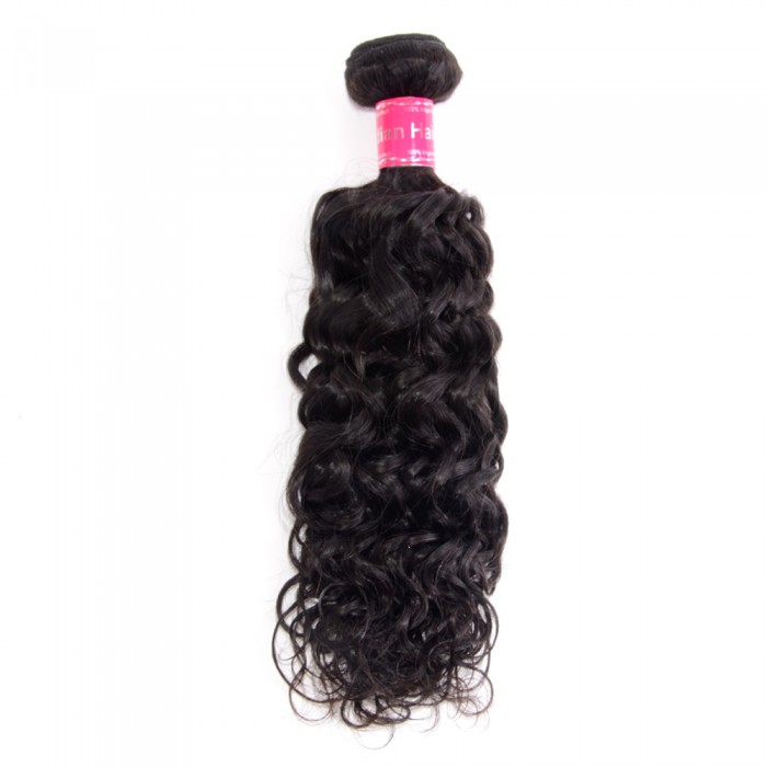 Virgin Indian Hair #1B Italy Curly Black 30 Inch (100g)