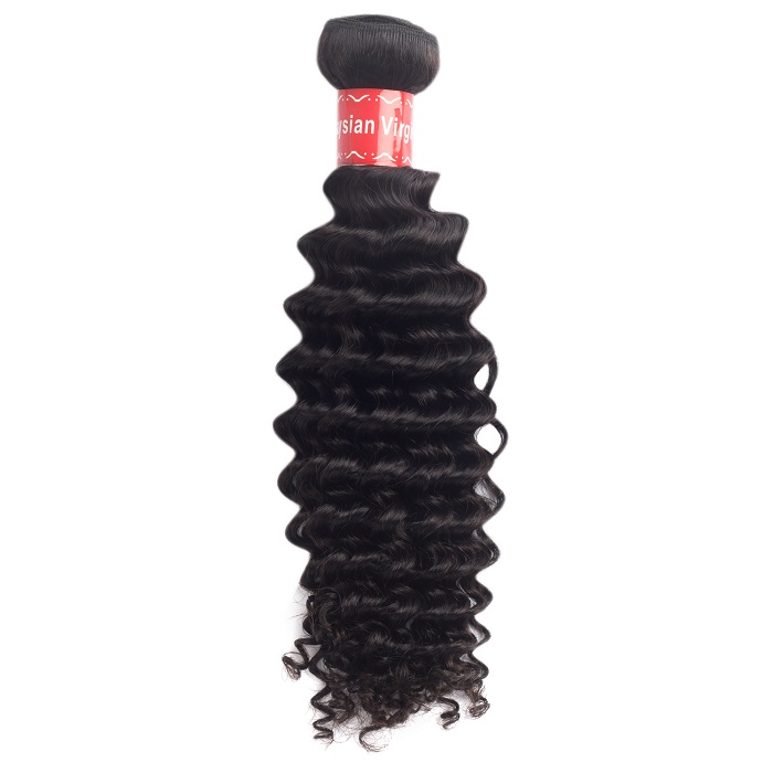Virgin Malaysian Hair #1B Deep Curly Black 30 Inch (100g)