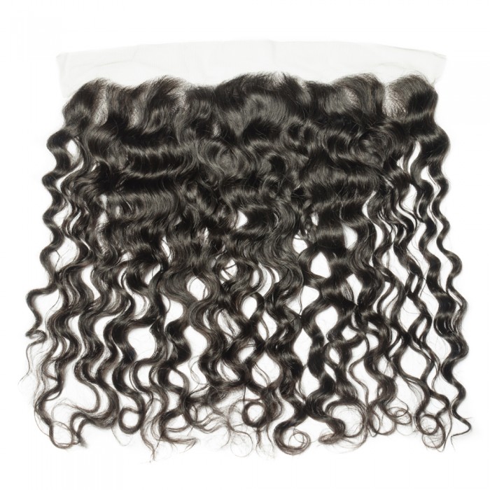 10 Inch 13" x 4" Natural Wavy Free Parted Frontal #1B Black 10 Inch 13" x 4" Natural Wavy Free Parted Frontal #1B Black