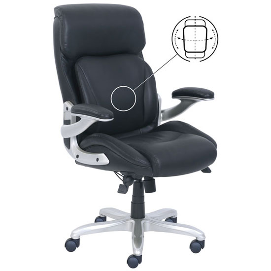 An Executive High Back Chair with Silver Frame An Executive High Back Chair with Silver Frame
