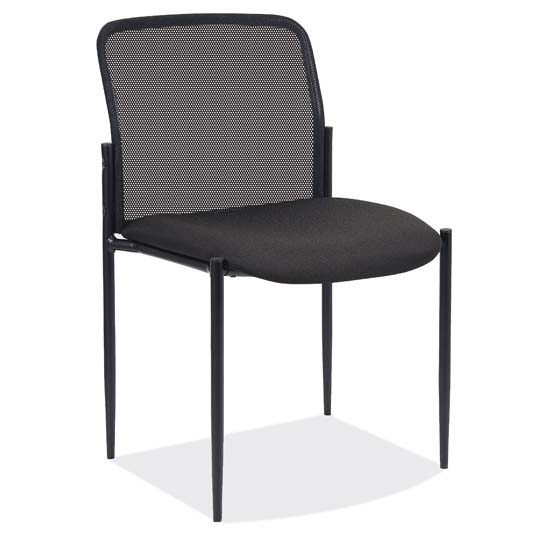 Armless Side Chair with Black Frame Armless Side Chair with Black Frame