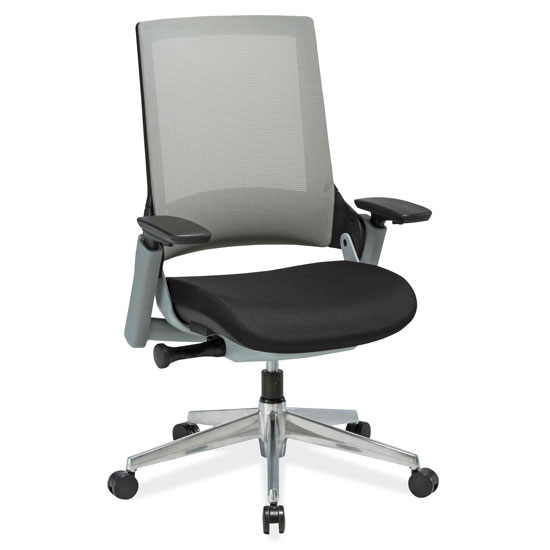 Mid Back Mesh Chair with Two-Tone Frame and Aluminum Base Mid Back Mesh Chair with Two-Tone Frame and Aluminum Base