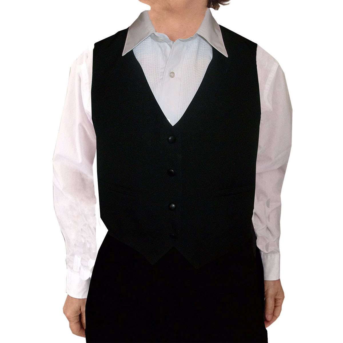 Women's Black Vest with Satin Back